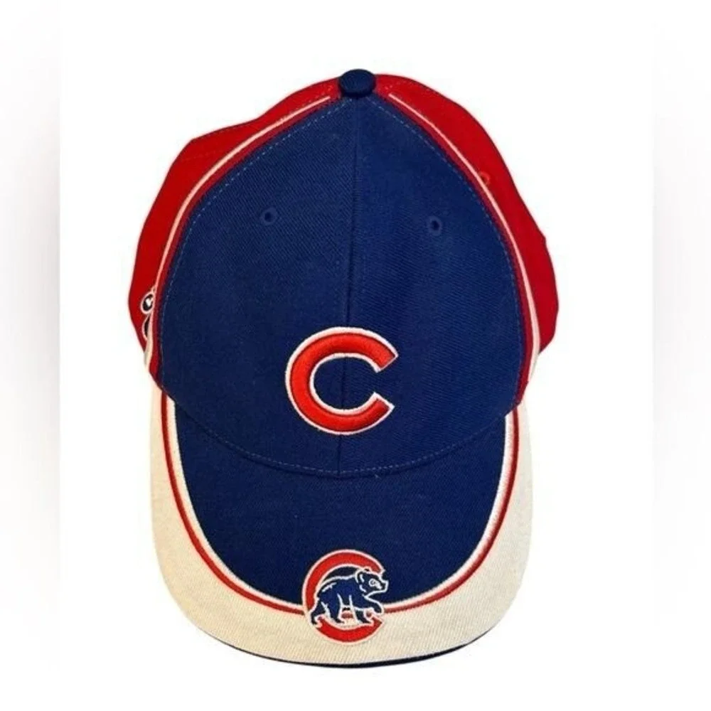 VTG Y2K CHICAGO‎ CUBS Strapback Hat Twins Enterprise MLB Genuine Merch OS